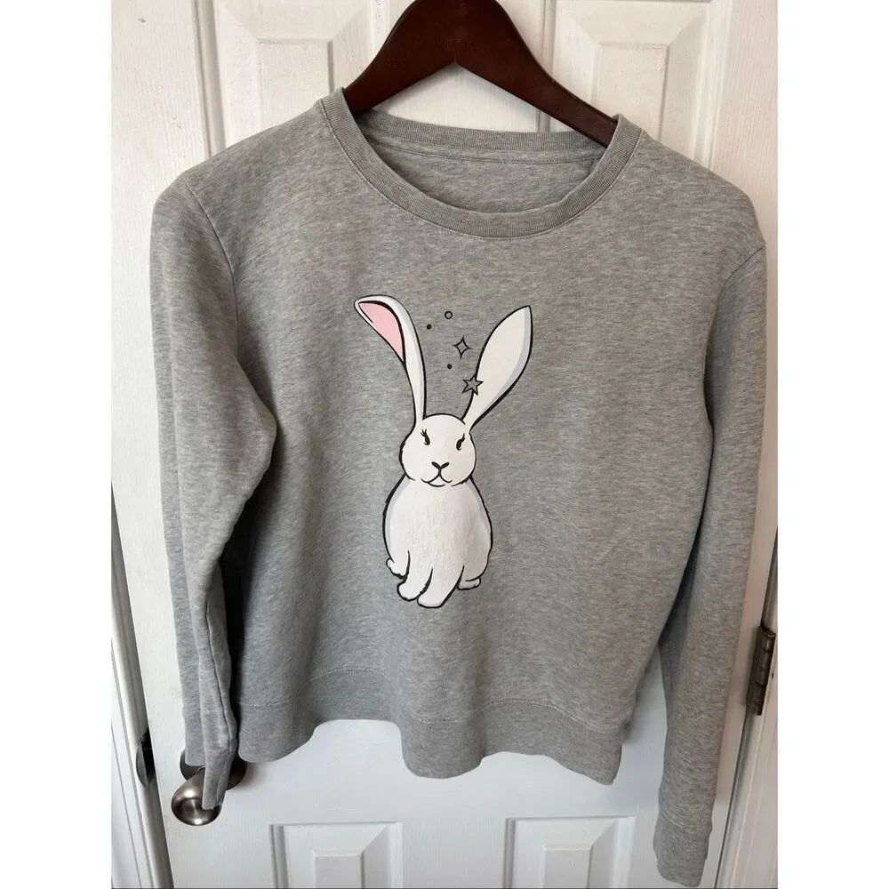 Kate Spade women’s gray bunny shirt cotton blend size xs sweatshirt